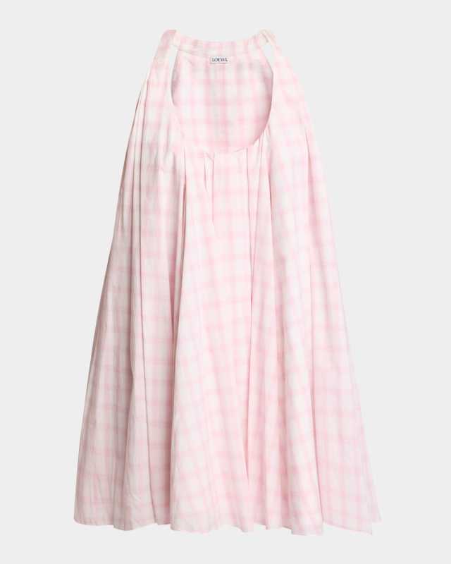 Plaid Trapeze Mini Dress